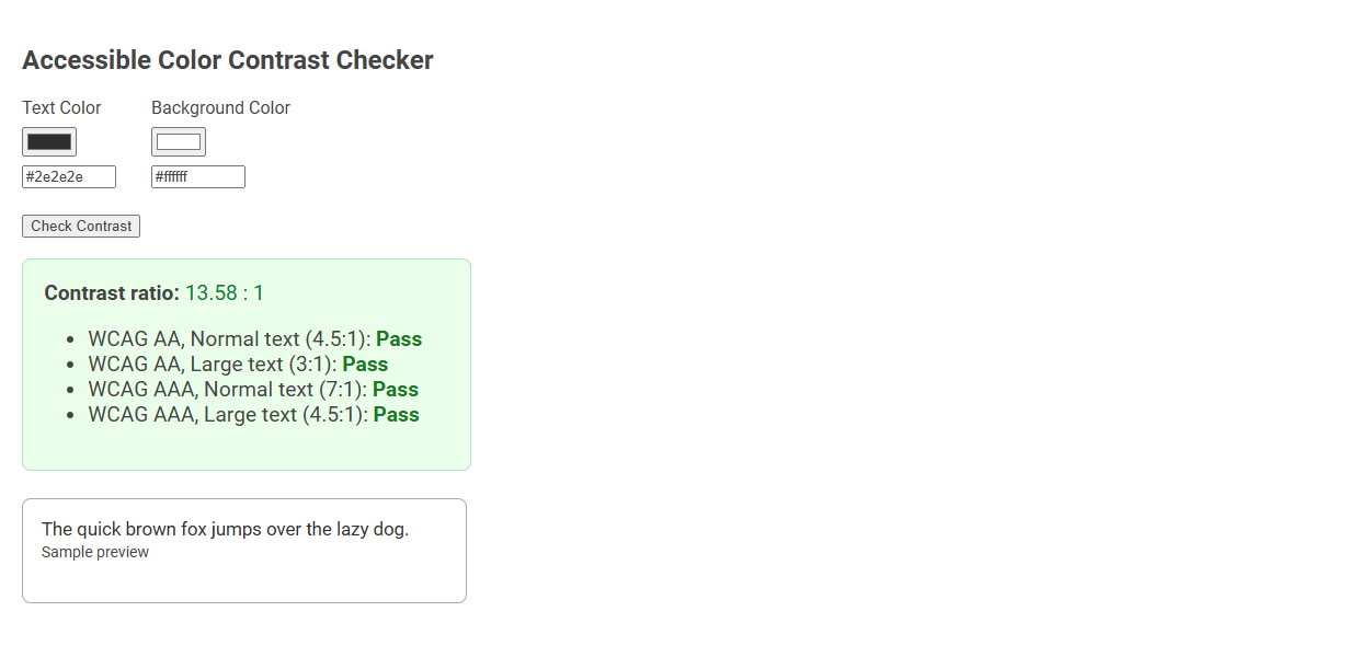Enhancing Design Accessibility with a Free Online Tool for Color Contrast Checking