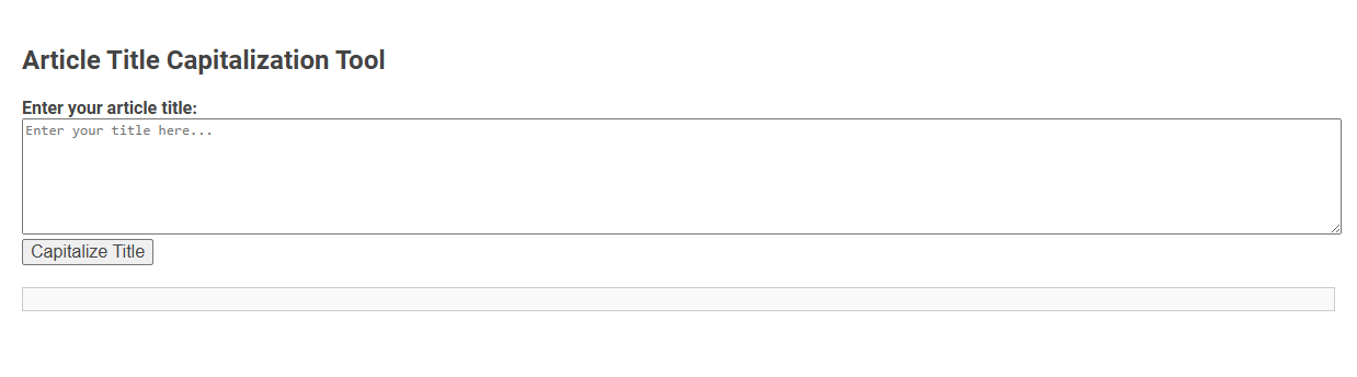 Free Online Tool for Capitalizing Article Titles in Publisher Category