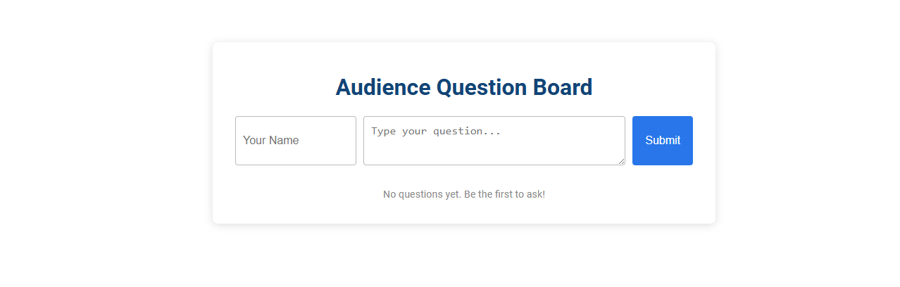Free Online Tool for Interactive Audience Question Boards in Presentations