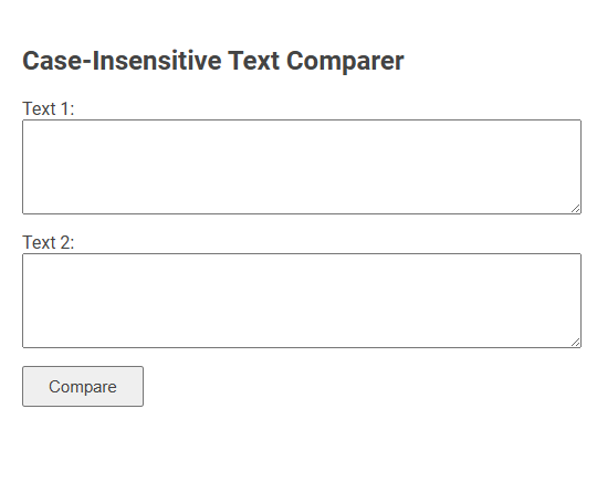 Free Online Tool for Case-Insensitive Text Comparison in Moderator Category