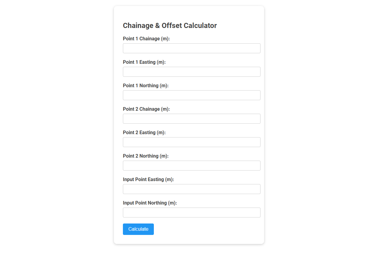 Free Online Tool for Accurate Chainage and Offset Calculation in Surveying