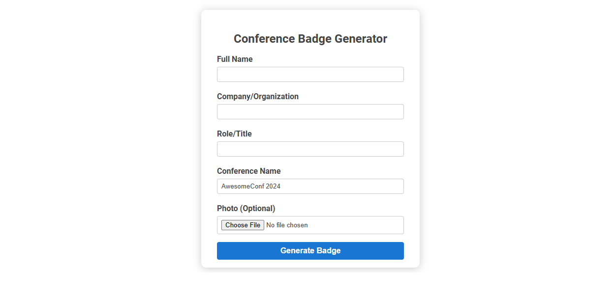 Free Online Tool for Effortless Conference Badge Generation