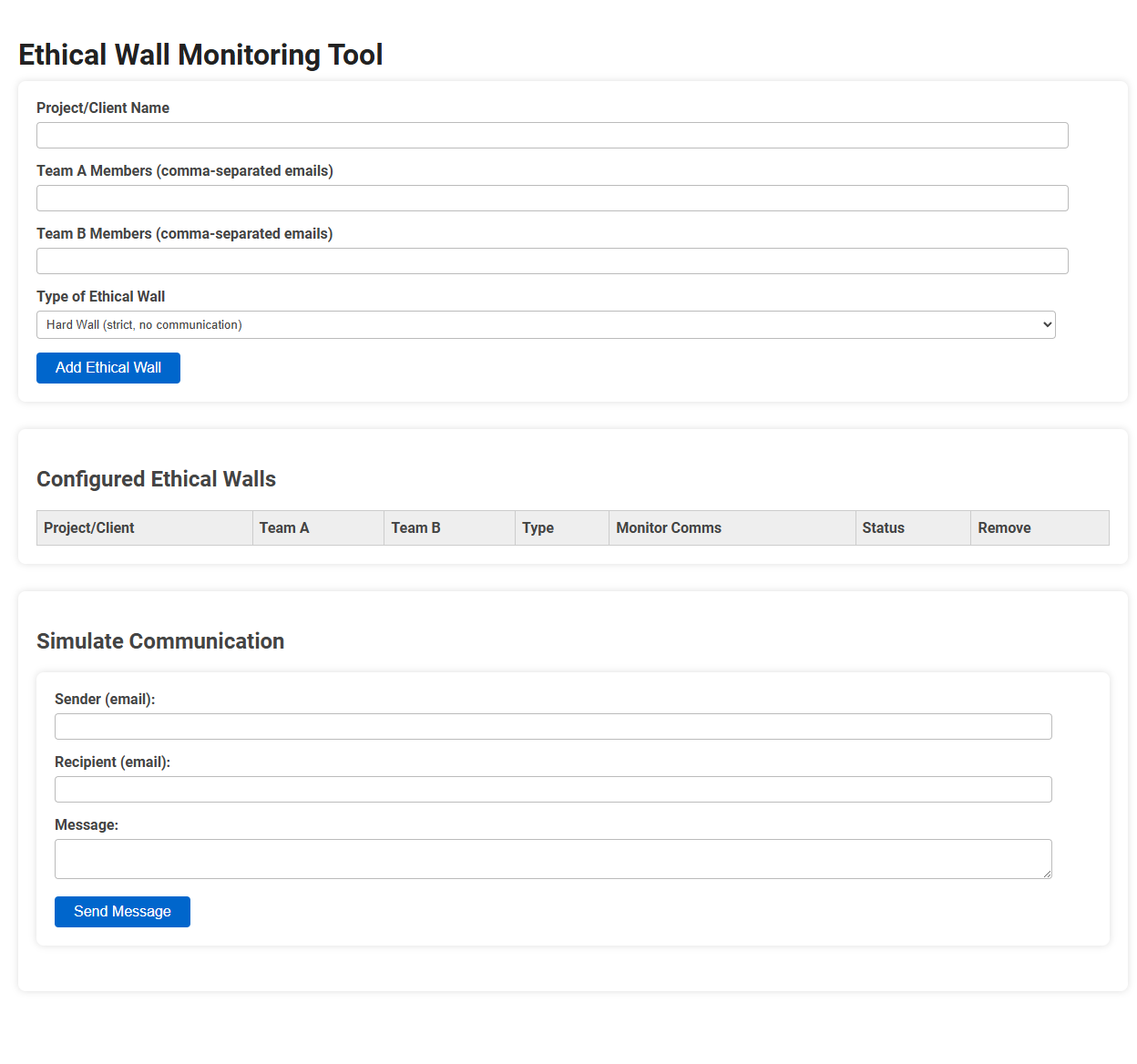 Enhancing Compliance with a Free Online Tool for Ethical Wall Monitoring