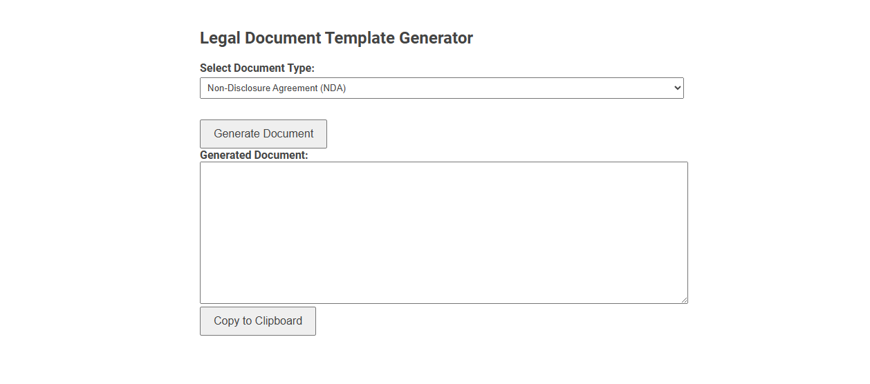 Free Online Tool for Generating Legal Document Templates for Lawyers