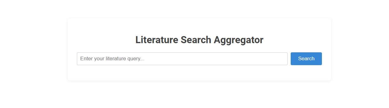 Free Online Tool for Comprehensive Literature Search Aggregation