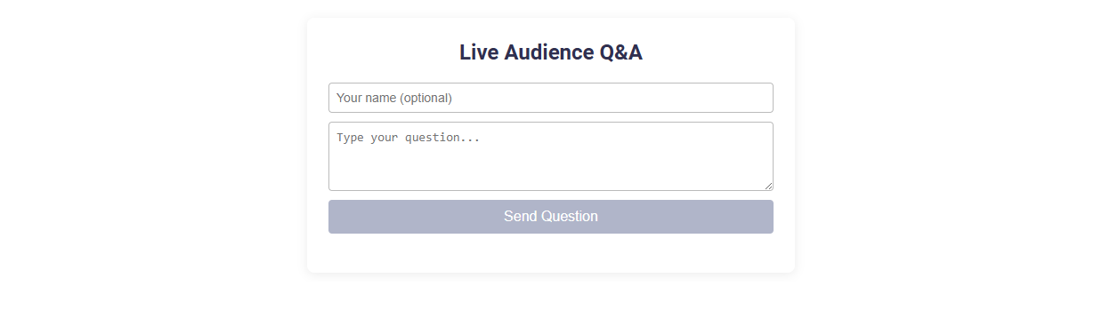 Free Online Tool for Live Audience Q&A Engagement at Events
