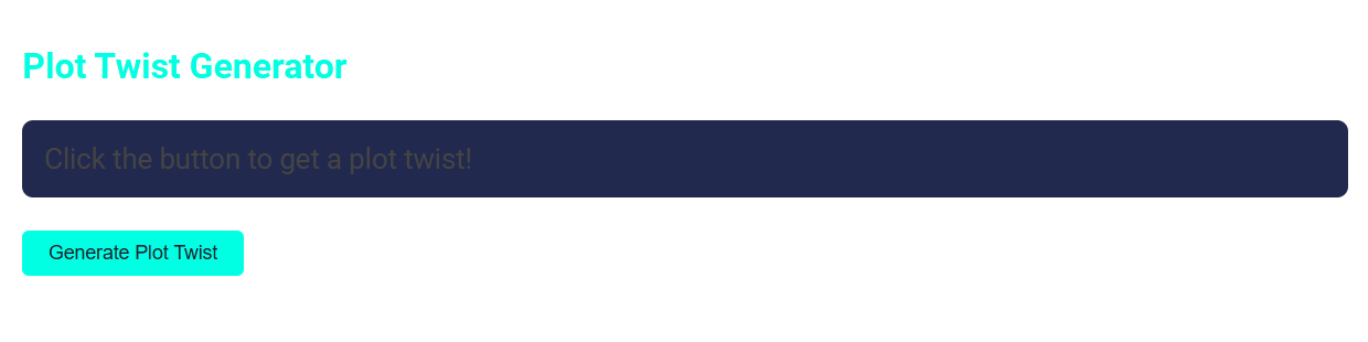 Free Online Tool for Instantly Creating Unique Plot Twists for Writers