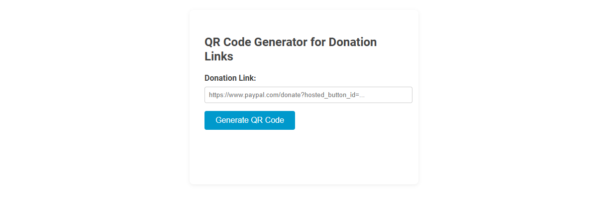 Free Online Tool for Creating QR Codes for Donation Links in the Supporter Category