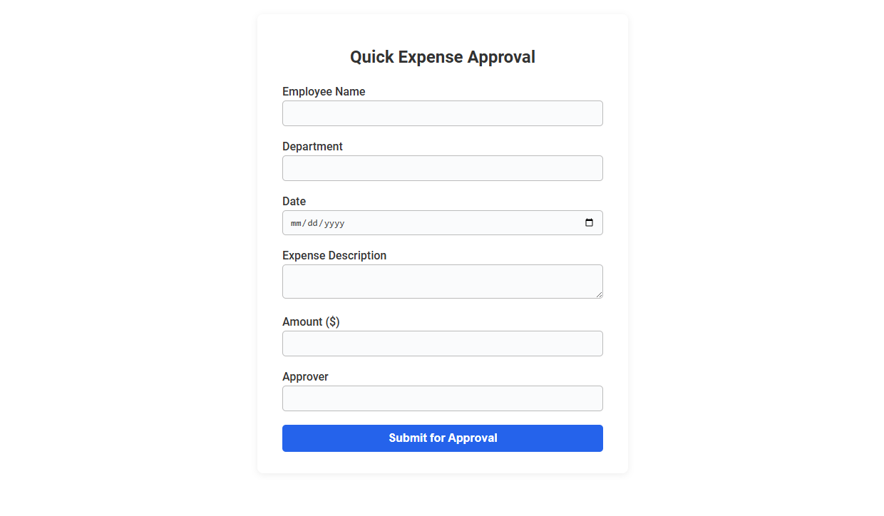 Free Online Tool for Streamlining Manager Expense Approval Forms
