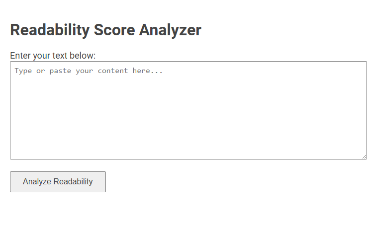 Enhance Content Clarity with a Free Online Tool for Readability Score Analysis
