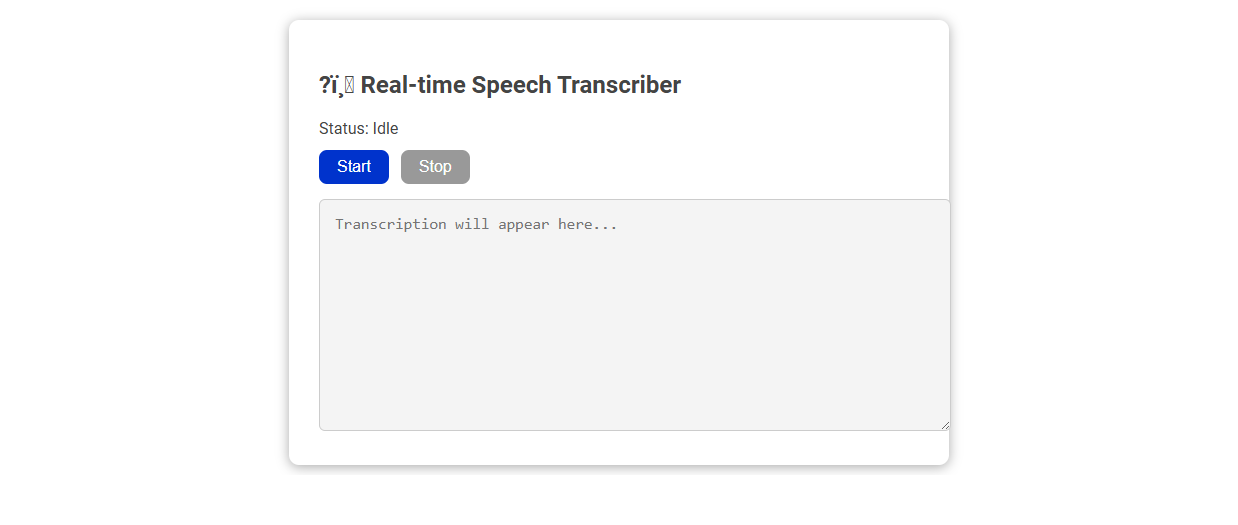 Free Online Tool for Real-Time Speech Transcription with Microphone Input