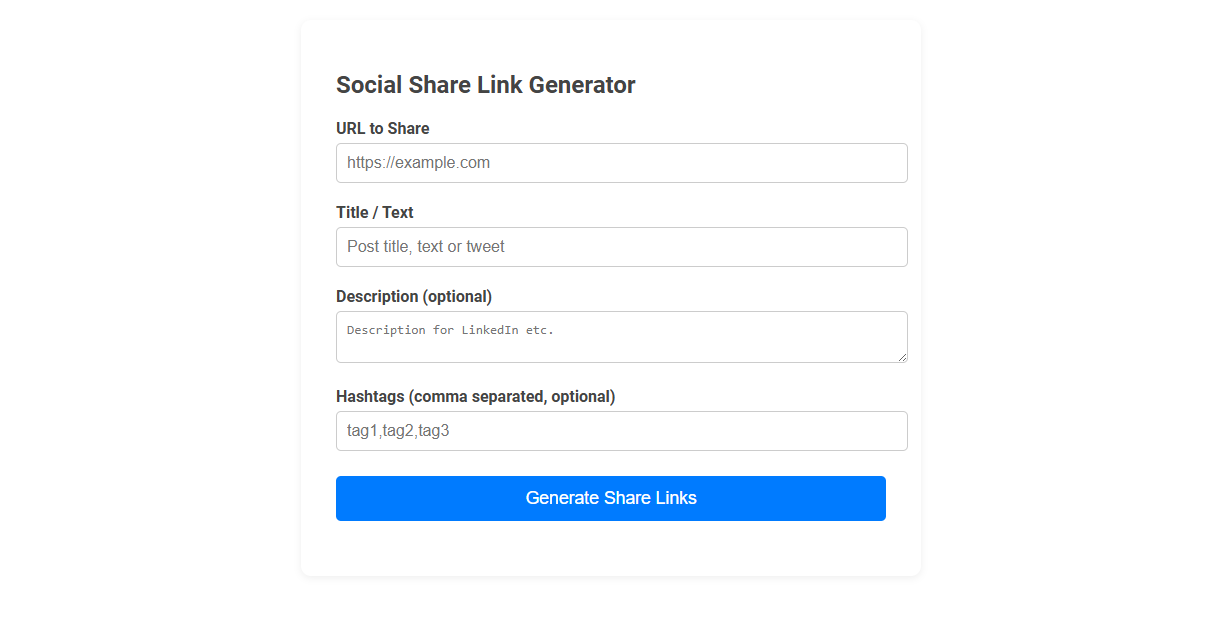 Free Online Tool for Creating Social Share Links Effortlessly