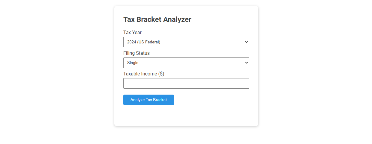 Free Online Tool for Effortless Tax Bracket Analysis