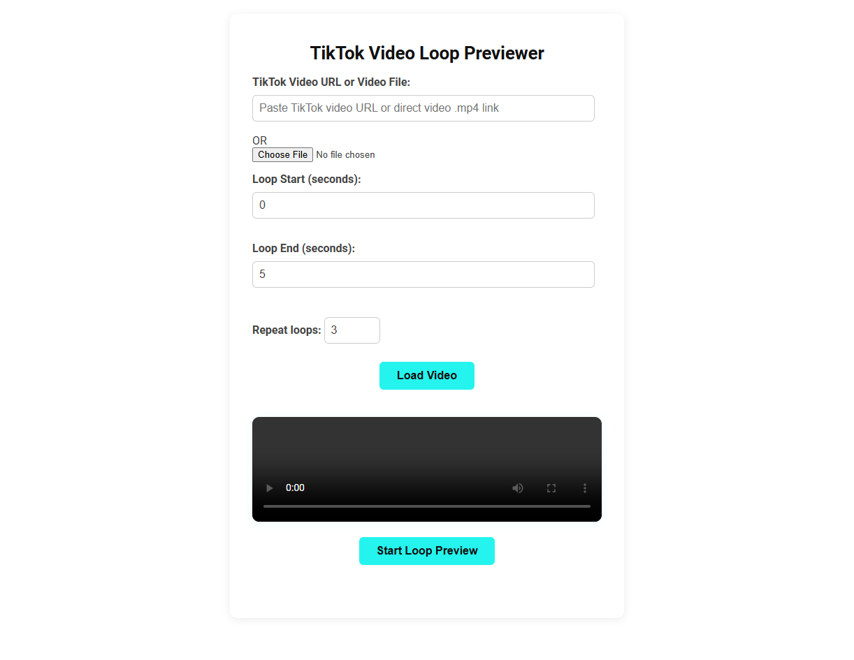 TikTok Video Loop Previewer: Enhance Your Content with a Free Online Tool