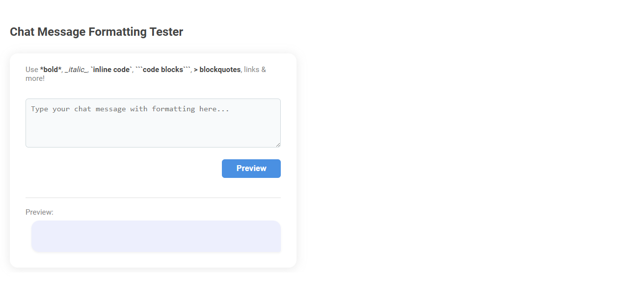 Enhance Moderation with a Free Online Tool for Chat Message Formatting Testing