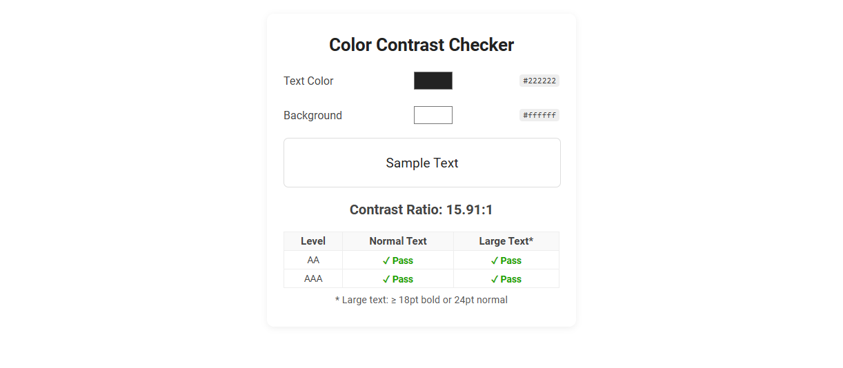 Free Online Tool for Accurate Color Contrast Checking