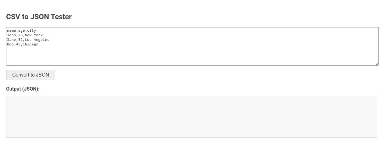Free Online Tool for Seamless CSV to JSON Testing