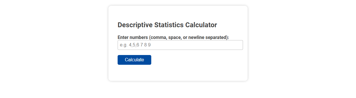 Free Online Tool for Descriptive Statistics Calculation: Mean, Median, Mode, and Standard Deviation