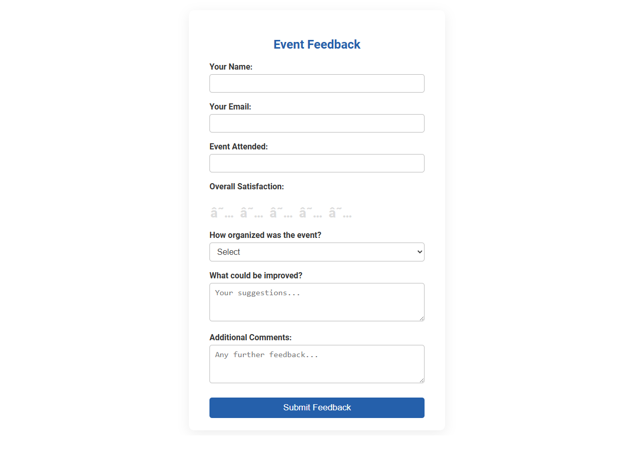 Free Online Tool for Effortless Event Feedback and Survey Forms