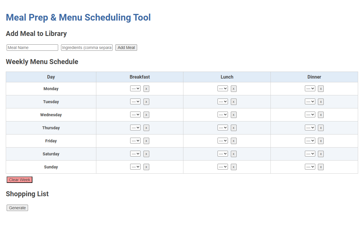 Effortless Weekly Meal Planning with a Free Online Tool for Menu Scheduling
