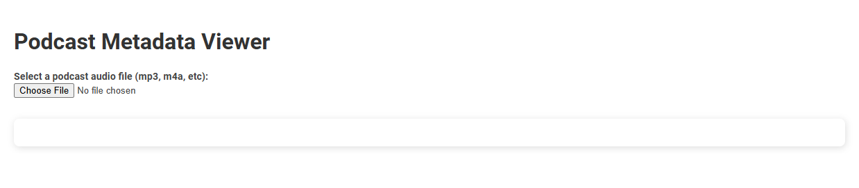 Free Online Tool for Viewing Podcast Metadata Effortlessly
