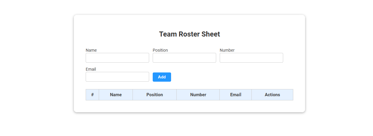 Free Online Tool for Creating a Team Roster Sheet for Managers