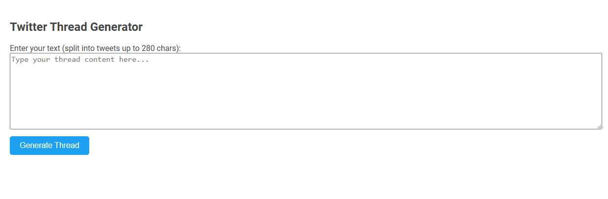 Free Online Tool for Effortless Twitter Thread Generation